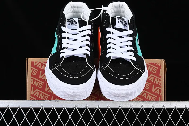 All categories Vans Vans series Vans Mid Vans SK8-Mid candy green/black green Vans official side striped mid-top canvas shoes VN0A3WM34FV